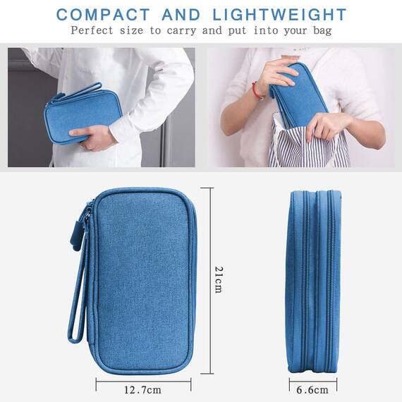 Skycase Kabeltasche,Reise Travel Gadgets Kabel Organizer Tasche,Travel Essentials Tech Pouch Bag für Kabel Powerbank Elektronische Accessoires Kabeltaschen