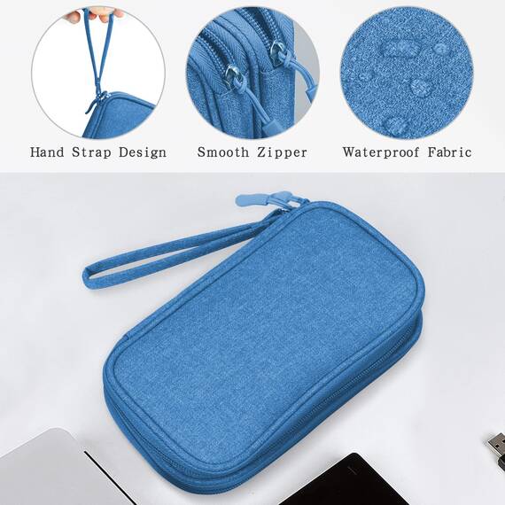 Skycase Kabeltasche,Reise Travel Gadgets Kabel Organizer Tasche,Travel Essentials Tech Pouch Bag für Kabel Powerbank Elektronische Accessoires Kabeltaschen