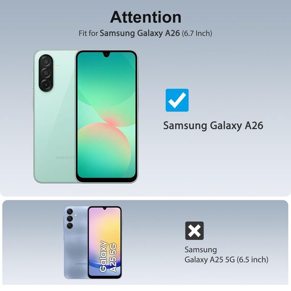SPARIN 3 Stück Schutzfolie für Samsung Galaxy A26 5G, Panzer Schutz Glas, 9H Gehärtete Glas Displayschutz, HD Klar, Anti-Kratzer