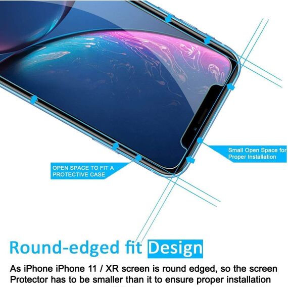 NEW'C 2 Stück für iPhone 11 und iPhone XR für Panzerglas, Frei von Kratzern, 9H Härte, HD Displayschutzfolie, 0.33mm Ultra-klar, Ultrabeständig