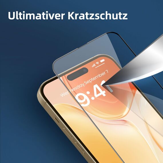 NEW'C 3 Stück Full Screen für iPhone 14 Pro Panzerglas (6,1 Zoll), Schutzglas [Auto-Installation], Frei von Kratzern, 9H Härte, Displayschutzfolie, Ultrabeständig folie