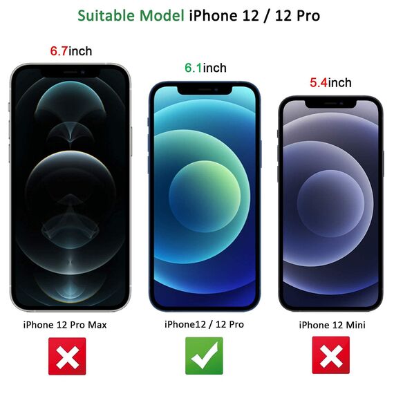 NEW'C 2 Stück für iPhone 12 und iPhone 12 Pro für Panzerglas (6,1 Zoll), Frei von Kratzern, 9H Härte, HD Displayschutz folie, 0.33mm Ultra-klar, Ultrabeständig