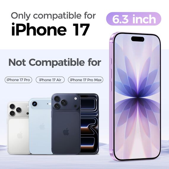 Niphabe für iPhone 17 für Panzerglas mit 3 Stück 17 Panzer Schutz Glas Kompatibel mit iPhone 17 Schutzfolie mit Kameraschutz, 9H Härte Hartglas, HD Displayschutz, Ultra-klar