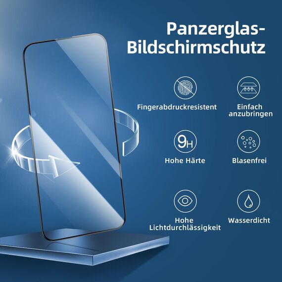 NEW'C 3 Stück Full Screen für iPhone 17 Pro Max Panzerglas (6,9 Zoll), Schutzglas [Auto-Installation], Frei von Kratzern, 9H Härte, Displayschutzfolie, Ultrabeständig folie