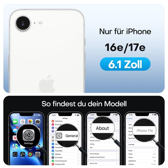TAURI 3 Stück für iPhone 17e/iPhone 16e Panzerglas 6,1" mit Staubfreie Installationswerkzeug, Gehärtete Glas Displayschutz, Full Screen Kratzfest Schutzglas, Anti-Fingerabdruck und Bubbles Schutzfolie