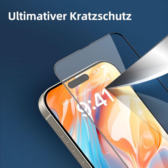 NEW'C 3 Stück Full Screen für iPhone 16 Pro Max Panzerglas (6,9 Zoll), Schutzglas [Auto-Installation], Frei von Kratzern, 9H Härte, Displayschutzfolie, Ultrabeständig folie
