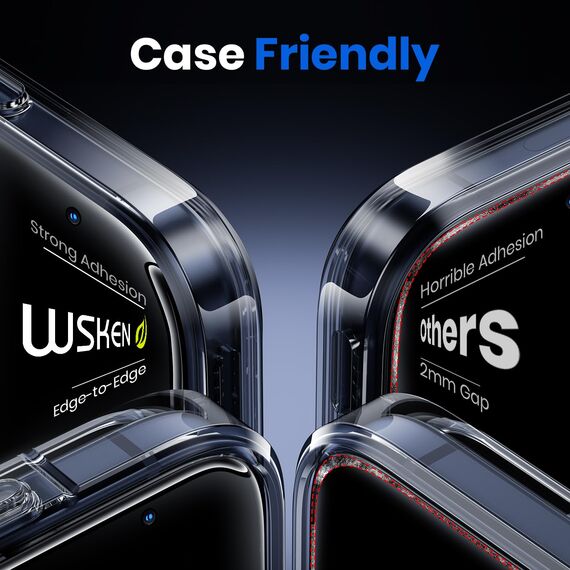 WSKEN für iPhone 17 Pro Max für Panzerglas Sichtschutz - [3D Vollverdeckung Unsichtbar] [Auto Staubentfernung] Privacy 9H+Militär-Sicherheitsglas Schutzfolie,Anti Fingerabdruck,Anti-Bläschen,Robust