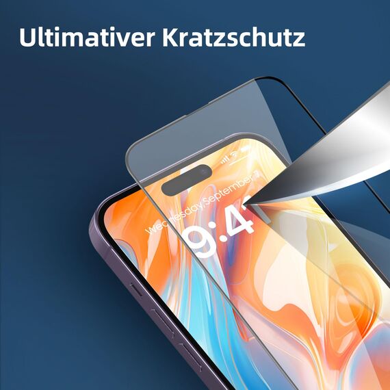 NEW'C 3 Stück Full Screen für iPhone 14 Pro Max/ 14 Plus, iPhone 13 Pro Max Panzerglas (6,7"), Schutzglas [Auto-Installation], Frei von Kratzern, 9H Härte, Displayschutzfolie, Ultrabeständig folie