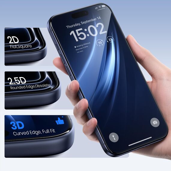 WSKEN für iPhone 17 Pro Max für Panzerglas - [3D Vollverdeckung Unsichtbar] [Auto Staubentfernung] 9H+Militär-Sicherheitsglas Schutzfolie,Anti Fingerabdruck,Anti-Bläschen,Kompatibel mit Hülle