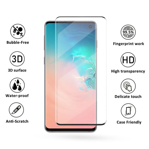 3 Stück Für Samsung Galaxy S10 Panzer Schutz Glas Folie, 9H Härte, Fingerabdruck kompatibel, HD Clear Displayschutz Schutzfolie Glas für Samsung S10 5G