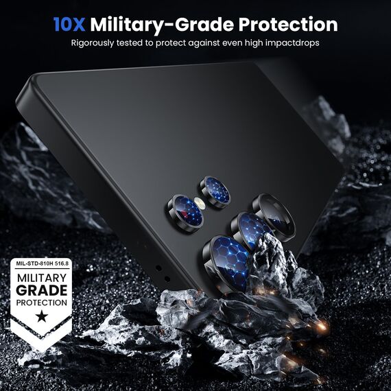 WSKEN für Samsung Galaxy S25 Ultra Kameraschutz - 9H Härte Kratzfest Blasenfrei, HD Gehärtetes Kamera Metallglas Panzer Schutzglas Displayschutz Folie Film 5G Zubehör,Handyhülle Freundlich,Titanium
