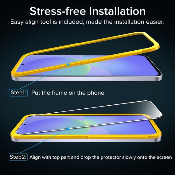 ivoler Schutzfolie für Samsung Galaxy A36 5G / A37 5G, Panzer Schutz Glas Folie Displayschutz mit Einfaches Installationswerkzeug, 9H Härte, HD Klar, Anti-Kratz, Anti-Bläschen, Anti-Stoßfest, 2 Stück