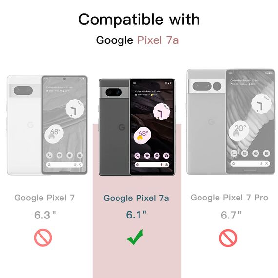 JETech Schutzfolie für Google Pixel 7a 6,1 Zoll, Panzer Schutz Glas Folie Displayschutz, Fingerabdruck-ID-Kompatibel, HD Klar, 3 Stück