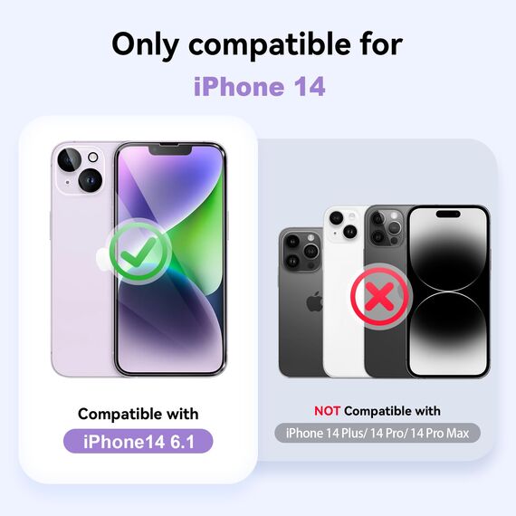 Niphabe 3 Stück Panzer Schutz Glas kompatible mit iPhone 14 Schutzfolie mit Kameraschutz, 9H Härte Hartglas, HD Displayschutz, Kratzfest–Bläschenfrei, Ultra-klar.