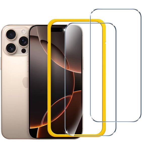 ivoler Schutzfolie für iPhone 16 Pro Max 6.9 Zoll, Panzer Schutz Glas Folie Displayschutz mit Einfaches Installationswerkzeug, 9H Härte, HD Klar, Anti-Kratz, Anti-Bläschen, Anti-Stoßfest, 2 Stück