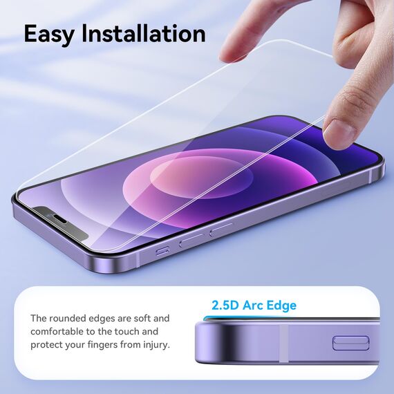 Niphabe 3 Stück Panzer Schutz Glas kompatible mit iPhone 12 Schutzfolie mit Kameraschutz, 9H Härte Hartglas, HD Displayschutz, Kratzfest–Bläschenfrei, Ultra-klar.