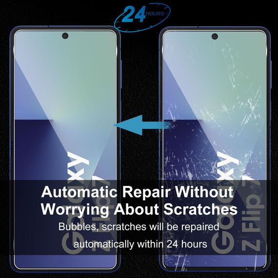 Lutree für Samsung Galaxy Z Flip 7 5G für Panzerglas, 2+2+2 Stück Innere TPU Schutzfolie+ Rückseite Schutzglas+ Kameraschutz Folie, HD Displayfolie, Anti- Kratzer Displayschutz für Z Flip7