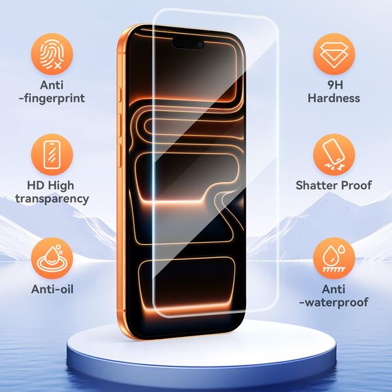 Niphabe für iPhone 17 Pro für Panzerglas, Kompatibel mit 3 Stück iPhone 17 Pro Schutzfolie mit Kameraschutz, 9H Härte Hartglas, HD Displayschutz, Ultra-klar-Einfachem Installationswerkzeug