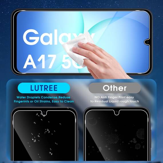 Lutree für Samsung Galaxy A17 5G/4G für Panzerglas Schutzfolie, 3+3 Stück Schutzglas + Kameraschutz Folie, 9H Härte HD Anti- Kratzer Bläschenfrei Displayfolie Displayschutz