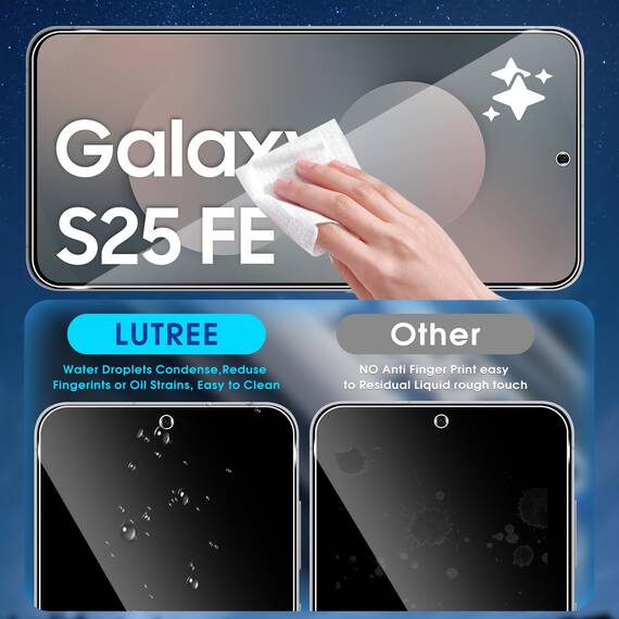 Lutree für Samsung Galaxy S25 FE 5G für Panzerglas Schutzfolie, 3+3 Stück Schutzglas + Kameraschutz Folie, 9H Härte HD Anti- Kratzer Bläschenfrei Displayfolie Displayschutz