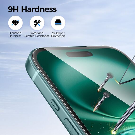 Niphabe 3 Stück Panzer Schutz Glas kompatible mit iPhone 16 Schutzfolie mit Kameraschutz, 9H Härte Hartglas, HD Displayschutz, Kratzfest–Bläschenfrei, Ultra-klar.