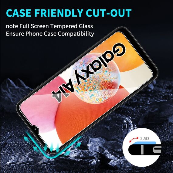 Lutree 3+3 Stück für Samsung Galaxy A14 4G&5G für Panzerglas Schutzfolie, Folie und Kameraschutz,9H Härte Anti- Kratzer Anti-Bläschen Displayschutz Schutzglas Displayfolie