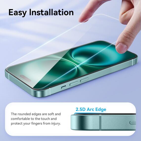 Niphabe 3 Stück Panzer Schutz Glas kompatible mit iPhone 16 Schutzfolie mit Kameraschutz, 9H Härte Hartglas, HD Displayschutz, Kratzfest–Bläschenfrei, Ultra-klar.