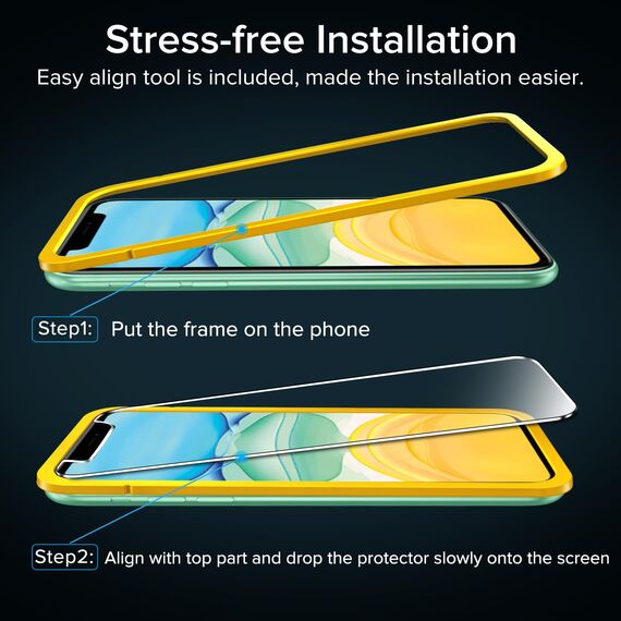 ivoler 2 Stück Schutzfolie für iPhone 11, Panzer Schutz Glas Folie Displayschutz mit Einfaches Installationswerkzeug, 9H Härte, HD Klar, Anti-Kratz, Anti-Bläschen, Anti-Stoßfest