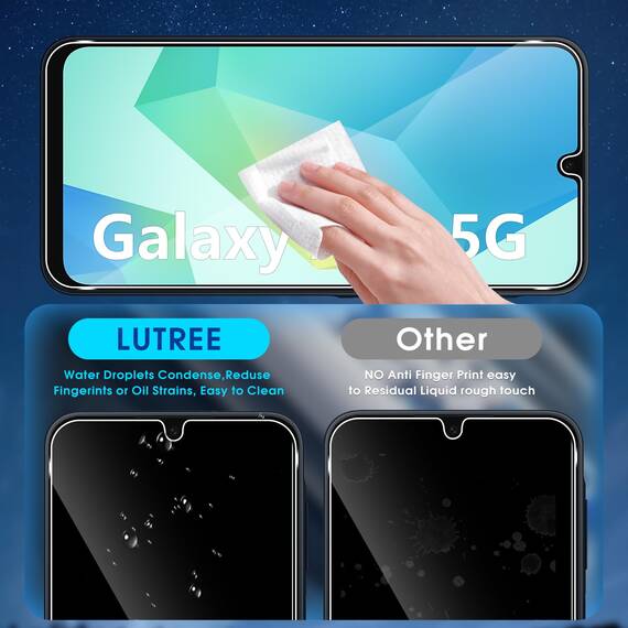 Lutree für Samsung Galaxy A16 5G/4G für Panzerglas Schutzfolie, 3+3 Stück Schutzglas + Kameraschutz Folie, 9H Härte HD Displayschutz Bläschenfrei Anti- Kratzer Displayfolie