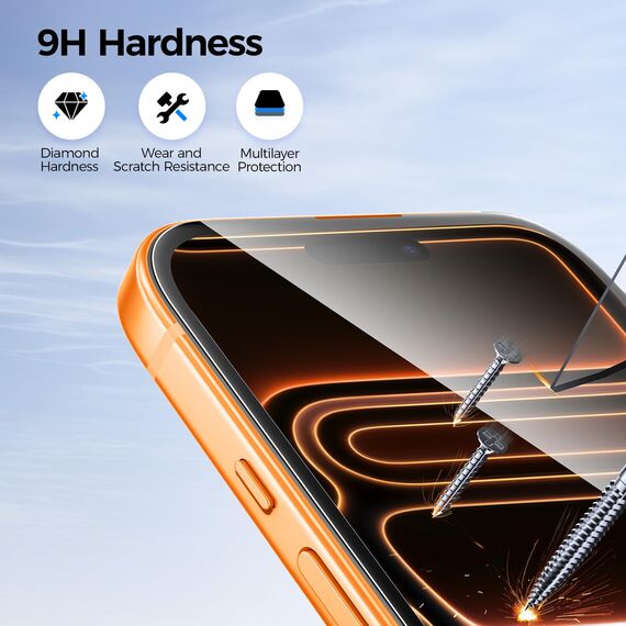 Niphabe für iPhone 17 Pro für Panzerglas, Kompatibel mit 3 Stück iPhone 17 Pro Schutzfolie mit Kameraschutz, 9H Härte Hartglas, HD Displayschutz, Ultra-klar-Einfachem Installationswerkzeug