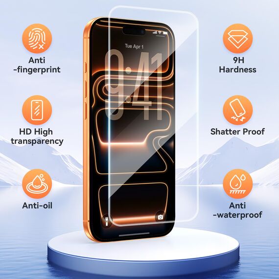 Niphabe für iPhone 17 Pro Max für Panzerglas, Kompatibel mit 3 Stück iPhone 17 Pro Max Schutzfolie mit Kameraschutz, 9H Härte Hartglas, HD Displayschutz, Ultra-klar-Einfachem Installationswerkzeug