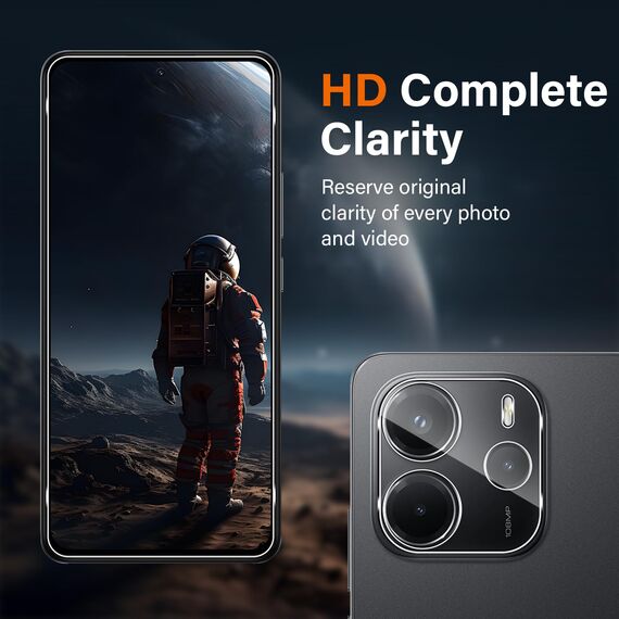 Aerku Schutzfolie für Xiaomi Redmi Note 14 4G für Panzerglas, 3 Stück 9H Härte Folie und 2 Stück Ultra-Klar Kameraschutz, 0.33mm Anti-Kratzen Displayschutz, Anti-Bläschen Schutzglas