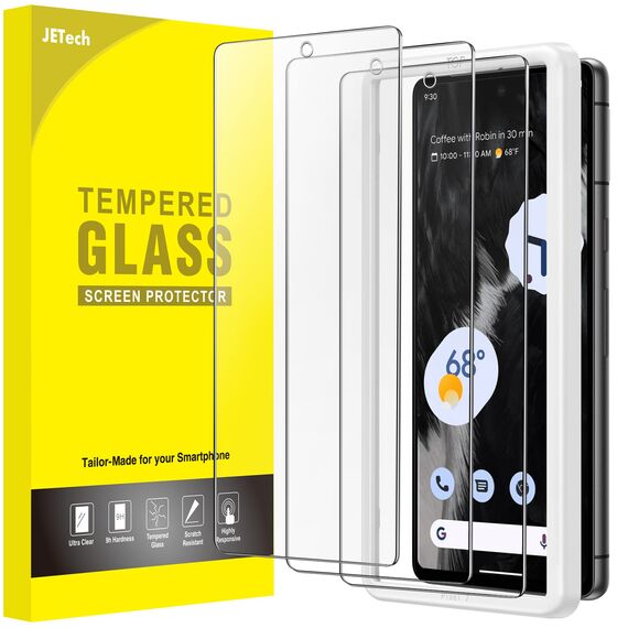 JETech Schutzfolie für Google Pixel 7, Panzer Schutz Glas Folie Displayschutz mit Einfaches Installationswerkzeug, Fingerabdruck-ID-Kompatibel, HD Klar, 3 Stück