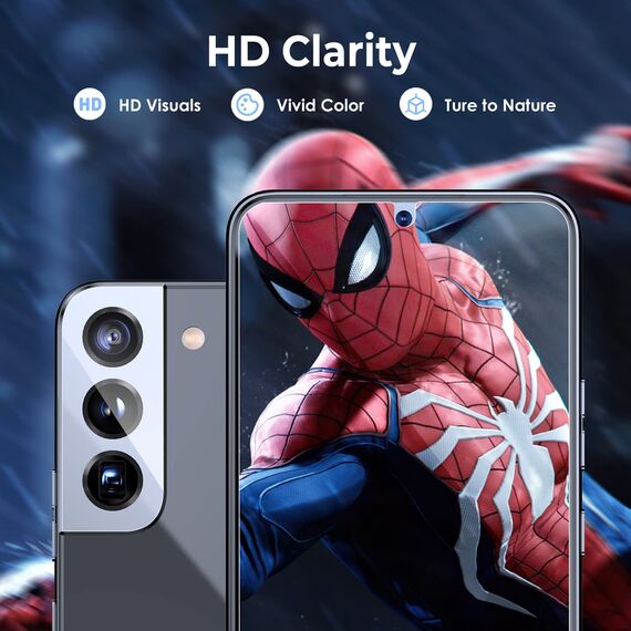 LK Schutzfolie für Samsung Galaxy S22 5G Panzer Schutz Glas, 2 Panzerfolie und 2 Kamera Schutzglas,9H Folie HDKlar Displayschutz, Kratzen Rahmen Installationshilfe, HD Displayschutzfolie,4 Stücke