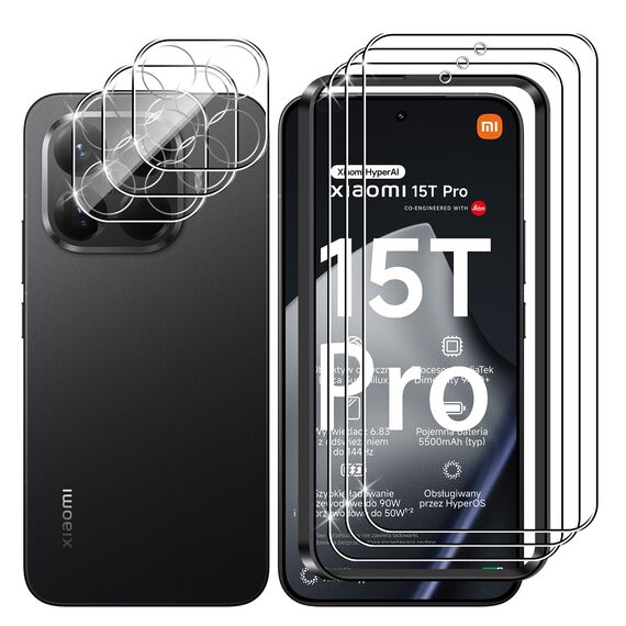 Lutree für Xiaomi 15T Pro/Xiaomi Mi 15T Pro für Panzerglas Schutzfolie, 3+3 Stück Schutzglas + Kameraschutz Folie, 9H Härte HD Anti- Kratzer Bläschenfrei Displayfolie Displayschutz