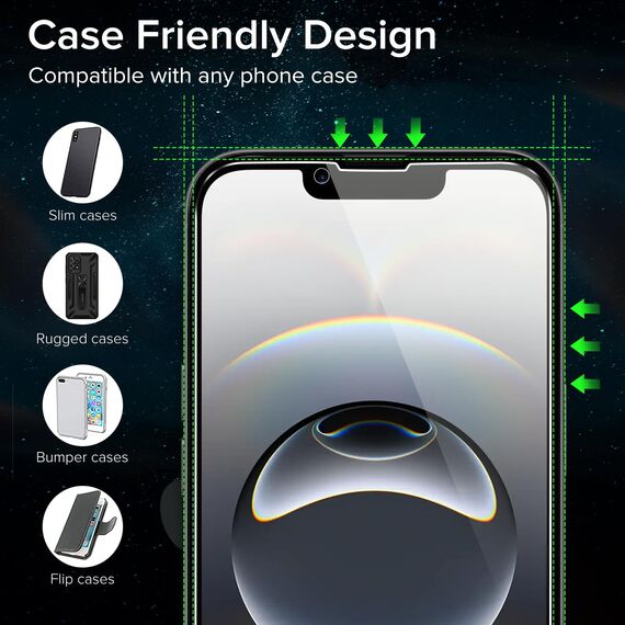 ivoler Schutzfolie für iPhone 17e/16e/14/13/13 pro, Panzer Schutz Glas Folie Displayschutz mit Einfaches Installationswerkzeug, 9H Härte, HD Klar, Anti-Kratz, Anti-Bläschen, Anti-Stoßfest -2 Stück