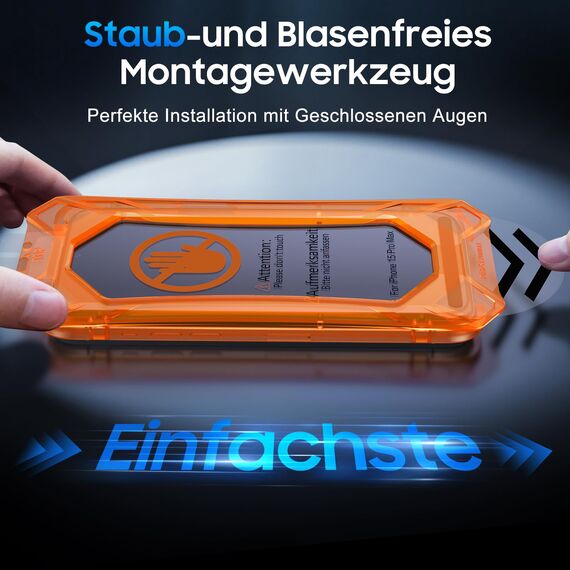 Uyiton für iPhone 15 Pro Max für Panzerglas Sichtschutz - 28° Privacy Folie 9H TOP Härte Schutzglas Anti-Spy Displayschutz [Auto-Installation] Vollständige Abdeckung Panzer Schutz Glas, 2 Stück