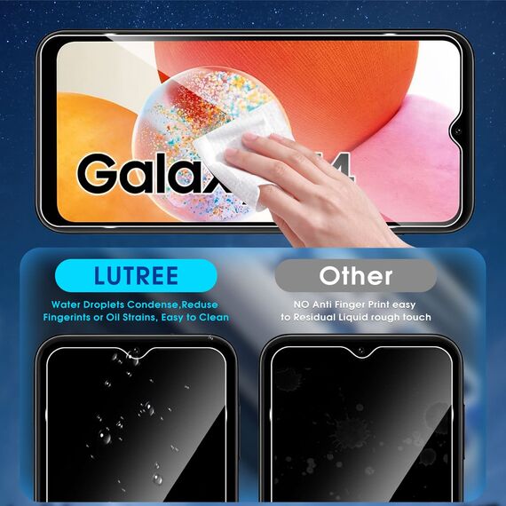 Lutree 3+3 Stück für Samsung Galaxy A14 4G&5G für Panzerglas Schutzfolie, Folie und Kameraschutz,9H Härte Anti- Kratzer Anti-Bläschen Displayschutz Schutzglas Displayfolie