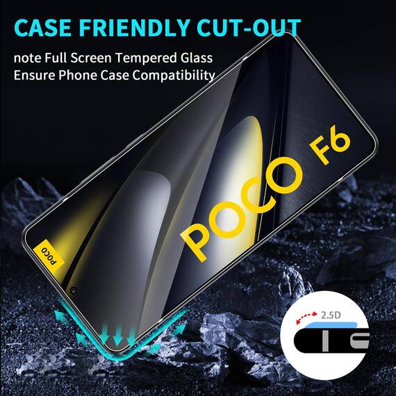 Lutree für Xiaomi Poco F6 für Panzerglas Schutzfolie, 3+3 Stück Schutzglas und Kameraschutz Folie, 9H Härte HD Displayschutz Anti- Kratzer Bläschenfrei Displayfolie