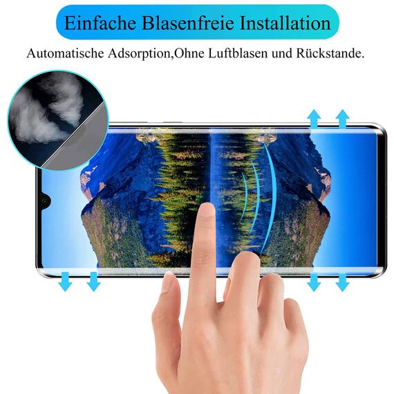 AssKdys Schutzfolie für Huawei P30 Pro,9H Härte, Anti-Bläschen, Fingerabdrucksensor Kompatible, HD Schutzglas, Anti-Öl, Displayschutz Folie für P30 Pro Gehärtetes Glas [2 Stück]