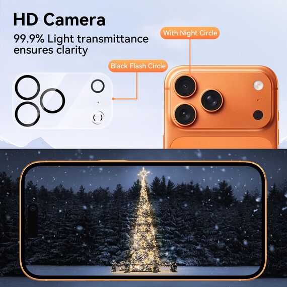 Niphabe für iPhone 17 Pro Max für Panzerglas, Kompatibel mit 3 Stück iPhone 17 Pro Max Schutzfolie mit Kameraschutz, 9H Härte Hartglas, HD Displayschutz, Ultra-klar-Einfachem Installationswerkzeug