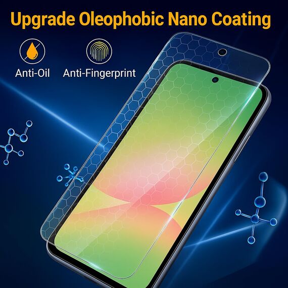 3 Stück Panzer Schutz Glas für Samsung Galaxy A56 5G Schutzglas Displayschutz und Kameraschutz, 9H Härte Kratzfest Gehärtetes Glas Anti-Öl HD Klar 2.5D Runde Kante Schutzfolie