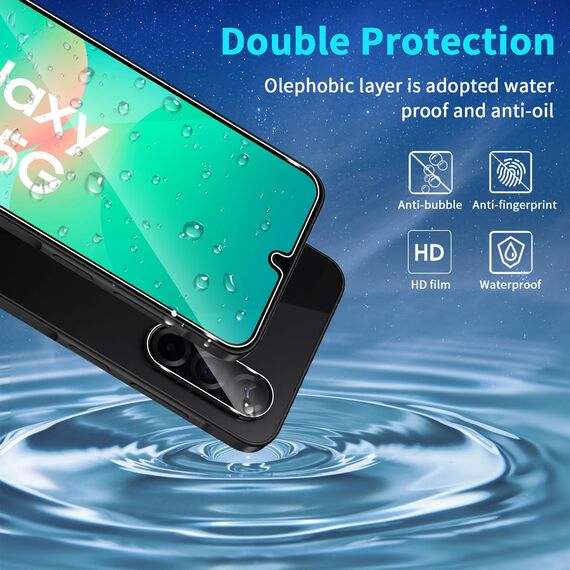 Lutree für Samsung Galaxy A26 5G für Panzerglas Schutzfolie, 3+3 Stück Schutzglas + Kameraschutz Folie, 9H Härte HD Displayschutz Bläschenfrei Anti- Kratzer Displayfolie