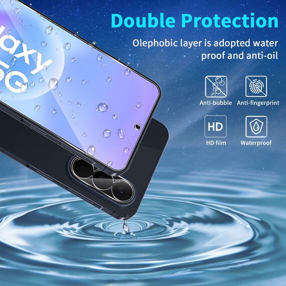 Lutree für Samsung Galaxy A57 5G für Panzerglas Schutzfolie, 3+3 Stück Schutzglas + Kameraschutz Folie, 9H Härte HD Anti- Kratzer Bläschenfrei Displayfolie Displayschutz