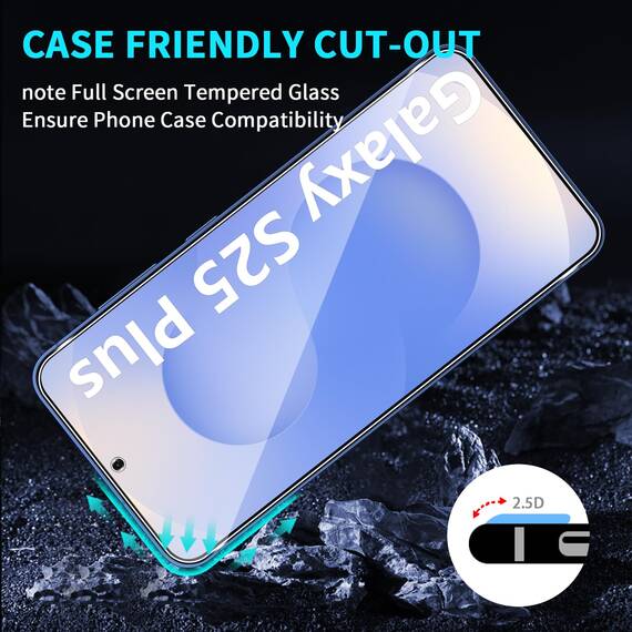 Lutree für Samsung Galaxy S25 Plus 5G/S25+ 5G für Panzerglas Schutzfolie, 3+3 Stück Schutzglas + Kameraschutz Folie, 9H Härte HD Displayschutz Bläschenfrei Anti- Kratzer Displayfolie