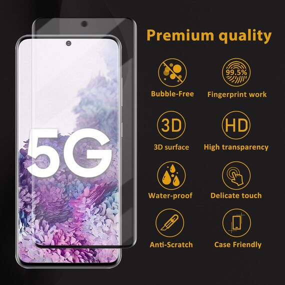 3 Stück Schutzfolie für Samsung Galaxy S20 Panzer Schutz Glas[6.2"], HD Klare, Fingerabdrucksensor Kompatible, 9H Härte folie für Displayschutz S20