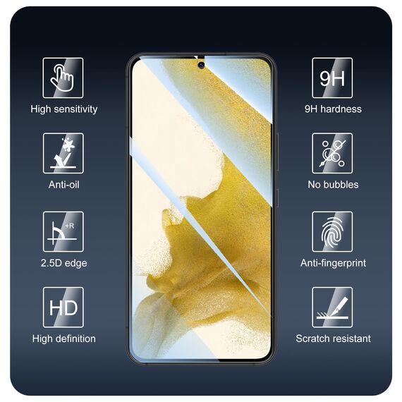 3 Stück Schutzfolie für Samsung Galaxy S22/S23, Panzer Schutz Glas Folie Displayschutz, gehärtete Glasfolie, Panzerfolie Schutzglas, 9H Härte Displayschutzfolie, HD Klar, Anti- Kratzer