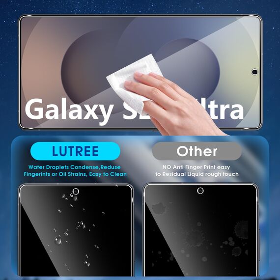 Lutree für Samsung Galaxy S25 Ultra 5G für Panzerglas Schutzfolie, 3+3 Stück Schutzglas + Kameraschutz Folie, 9H Härte HD Displayschutz Bläschenfrei Anti- Kratzer Displayfolie