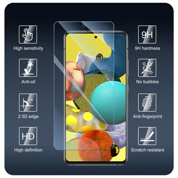 3 Stück Schutzfolie für Samsung Galaxy A51/A52/A52S/A53, Panzer Schutz Glas Folie Displayschutz, gehärtete Glasfolie, Panzerfolie Schutzglas, 9H Härte Displayschutzfolie, HD Klar, Anti- Kratzer