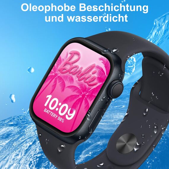 Elecshion Panzer Schutzfolie Glas für Apple watch Series 6/5/4/SE 40mm, 2 Stück Screen Protector, HD Glas Displayschutz, 9H Härte, Anti-Kratzen,Film